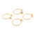 Gold-plated gemstone stacking rings, 'Sparkling Stars' (set of 4) - Indian Gold-Plated Gemstone Stacking Rings (Set of 4) (image 2d) thumbail