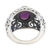 Amethyst domed ring, 'Psychic Force' - Hand Made Amethyst and Sterling Silver Domed Ring