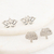 Sterling silver stud earrings, 'Lotus and Tree' (pair) - Floral and Tree Themed Stud Earrings (Pair)