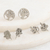 Sterling silver stud earrings, 'Garden Trio' (set of 3) - Nature-Themed Sterling Silver Stud  Earrings (Set of 3)