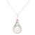 Amethyst and rainbow moonstone pendant necklace, 'Radiate in Purple' - Handmade Amethyst and Rainbow Moonstone Pendant Necklace