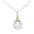 Peridot pendant necklace, 'Radiate in Green' - Hand Crafted Peridot and Sterling Silver Pendant Necklace