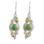 Peridot dangle earrings, 'Green Tea' - Handmade Peridot and Sterling Silver Dangle Earrings