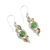 Peridot dangle earrings, 'Green Tea' - Handmade Peridot and Sterling Silver Dangle Earrings