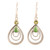 Peridot dangle earrings, 'Radiate in Green' - Handmade Indian Peridot and Sterling Silver Dangle Earrings