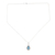 Chalcedony pendant necklace, 'Halo Effect in Blue' - Indian Chalcedony and Sterling Silver Pendant Necklace thumbail