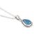 Chalcedony pendant necklace, 'Halo Effect in Blue' - Indian Chalcedony and Sterling Silver Pendant Necklace (image 2d) thumbail