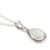 Rainbow moonstone pendant necklace, 'Halo Effect in White' - Rainbow Moonstone and Sterling Silver Pendant Necklace (image 2d) thumbail