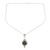 Emerald pendant necklace, 'Air Bubble in Green' - Indian Emerald and Sterling Silver Pendant Necklace thumbail
