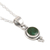 Emerald pendant necklace, 'Air Bubble in Green' - Indian Emerald and Sterling Silver Pendant Necklace (image 2d) thumbail