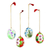 Papier mache ornaments, 'Floral Delight' (set of 4) - Hand-Painted Floral Papier Mache Ornaments (Set of 4)