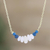 Quartz and rainbow moonstone pendant necklace, 'Sink or Swim' - Blue Quartz and Rainbow Moonstone Pendant Necklace thumbail