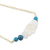 Quartz and rainbow moonstone pendant necklace, 'Sink or Swim' - Blue Quartz and Rainbow Moonstone Pendant Necklace (image 2d) thumbail