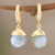 Gold-plated labradorite dangle earrings, 'Feeling Free' - Artisan Crafted Gold-Plated Labradorite Dangle Earrings (image 2) thumbail
