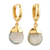 Gold-plated labradorite dangle earrings, 'Feeling Free' - Artisan Crafted Gold-Plated Labradorite Dangle Earrings thumbail