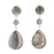 Labradorite dangle earrings, 'Oil Slick' - Handcrafted Sterling Silver and Labradorite Dangle Earrings thumbail