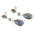 Labradorite dangle earrings, 'Oil Slick' - Handcrafted Sterling Silver and Labradorite Dangle Earrings (image 2d) thumbail