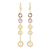 Gold-plated chalcedony and amethyst dangle earrings, 'Once Upon a Time' - Gold-Plated Amethyst and Chalcedony Dangle Earrings thumbail