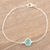 Chalcedony pendant bracelet, 'South Seas' - Handmade Sterling Silver Chalcedony Pendant Bracelet