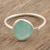 Chalcedony and cubic zirconia cocktail ring, 'Sea Queen' - Sterling Silver Chalcedony Cocktail Ring from India (image 2) thumbail