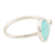 Chalcedony and cubic zirconia cocktail ring, 'Sea Queen' - Sterling Silver Chalcedony Cocktail Ring from India