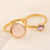 Gold-plated gemstone stacking rings, 'Reminder of You' (pair) - Handmade Gold-Plated Gemstone Stacking Rings (Pair) (image 2) thumbail