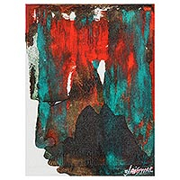 'Pensador' - Pintura acrílica abstracta firmada sobre lienzo