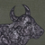 'Mighty Bull' - Gemustertes Bullengemälde auf Leinwand