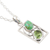 Peridot pendant necklace, 'Sweet Companions' - Hand Crafted Peridot & Green Turquoise Necklace from India