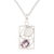 Amethyst and rainbow moonstone pendant necklace, 'Sweet Companions' - Indian Amethyst and Rainbow Moonstone Pendant Necklace
