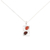 Garnet and carnelian pendant necklace, 'Best Mates in Red' - Handmade Indian Garnet and Carnelian Pendant Necklace