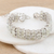 Moonstone link bracelet, 'Moon Overhead' - Handmade Moonstone and Sterling Silver Link Bracelet