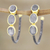 Gold-accented labradorite drop earrings, 'Evening Air' - Gold-Accented Labradorite Drop Earrings from India (image 2) thumbail