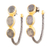 Gold-accented labradorite drop earrings, 'Evening Air' - Gold-Accented Labradorite Drop Earrings from India thumbail