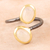 Gold-accented rainbow moonstone wrap ring, 'Misty Aura' - Artisan Crafted Gold-Accented Rainbow Moonstone Wrap Ring (image 2) thumbail