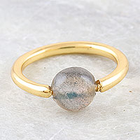 Featured review for Labradorite single stone ring, Return to Saturn in Grey