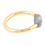 Labradorite single stone ring, 'Return to Saturn in Grey' - Hand Made Gold-Plated Labradorite Single Stone Ring (image 2c) thumbail