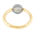 Labradorite single stone ring, 'Return to Saturn in Grey' - Hand Made Gold-Plated Labradorite Single Stone Ring (image 2d) thumbail