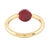 Gold-plated ruby single stone ring, 'Return to Saturn in Red' - Gold-Plated Ruby Single Stone Ring from India (image 2d) thumbail