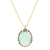 Chalcedony pendant necklace, 'Aqua Bloom' - Handmade Gold-Plated Chalcedony Pendant Necklace (image 2c) thumbail