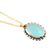 Chalcedony pendant necklace, 'Aqua Bloom' - Handmade Gold-Plated Chalcedony Pendant Necklace (image 2d) thumbail