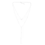 Rainbow moonstone and cubic zirconia y-necklace, 'Above the Clouds' - Rainbow Moonstone and Cubic Zirconia Y-Necklace