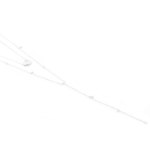 Rainbow moonstone and cubic zirconia y-necklace, 'Above the Clouds' - Rainbow Moonstone and Cubic Zirconia Y-Necklace