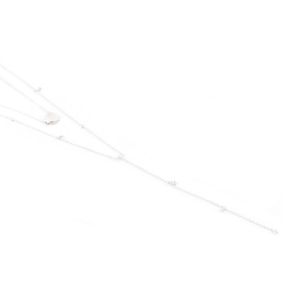 Y-Halskette aus Regenbogenmondstein und kubischem Zirkonia - Y-Halskette mit Regenbogenmondstein und kubischem Zirkonia