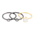 Gold-plated rainbow moonstone stacking rings, 'Headline Story' (set of 3) - Gold-Plated Rainbow Moonstone Stacking Rings (Set of 3)