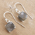 Labradorite dangle earrings, 'Heaven Sent' - Handcrafted Labradorite Dangle Earrings (image 2b) thumbail
