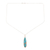 Sterling silver pendant necklace, 'Blue Oasis' - Pendant Necklace with Composite Turquoise thumbail