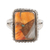 Oyster turquoise cocktail ring, 'Earth's Glow' - Oyster Turquoise Single Stone Ring in Warm Colors (image 2a) thumbail