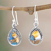 Sterling silver dangle earrings, 'Glorious Harmony' - Artisan Crafted Sterling Silver Earrings