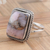 Oyster turquoise cocktail ring, 'Dawn's Glow' - Oyster Turquoise Single Stone Ring in Rose Tones (image 2b) thumbail